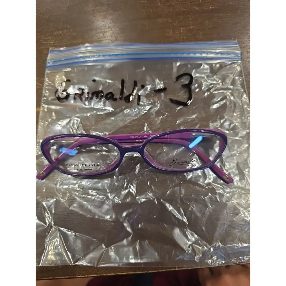 Grimaldi 2074 HV6 Nelda Purple Pink Eyeglass Frames 53-16-138 Italy